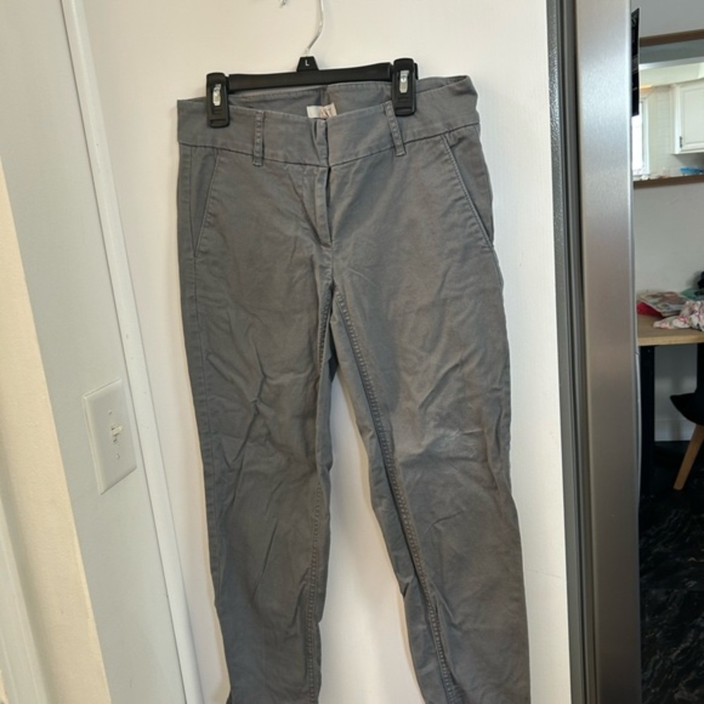 LOFT Gray Trousers with Brass Accents